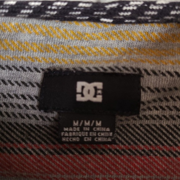 DC Shoes Hoodie Mens Medium Multicolor Sweatshirt Hooded Long Sleeve 1/4 Button - Picture 11 of 16